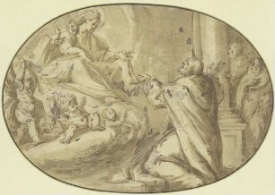 Maria übergibt dem Apostel Thomas ihren Gürtel