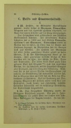 C. Volks- und Staatsverhältnisse