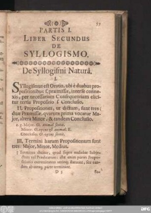 Liber Secundus De Syllogismo.