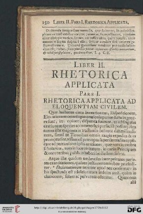 Liber II: Rhetorica applicata