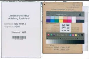 Entnazifizierung Willi Sommer , geb. 19.03.1906 ()