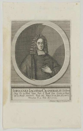 Bildnis des Iohannes Iacobus Cramerus