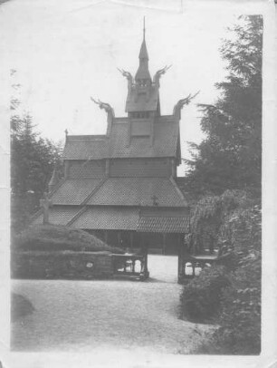 Bergen/Norwegen. Fantoft-Stabkirche
