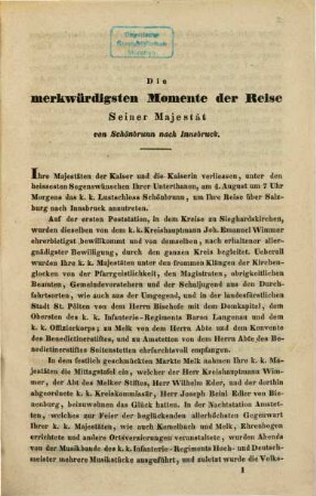 Denkbuch der Krönung Seiner Majestät Ferdinand I. am 6. September 1838 zu Mailand