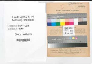 Entnazifizierung Wilhelm Grenz , geb. 11.05.1908 (Beamter)