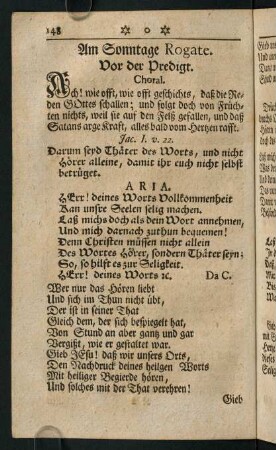 148-167, Am Sonntage Rogate. - Am II. heil. Pfingst-Feyertage.