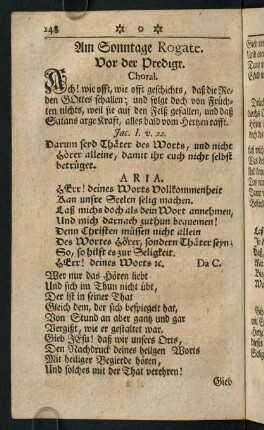 148-167, Am Sonntage Rogate. - Am II. heil. Pfingst-Feyertage.