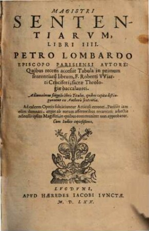 Sententiarum libri IV