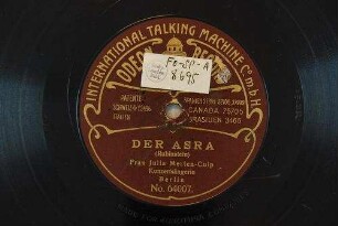 Der Asra / (Rubinstein)