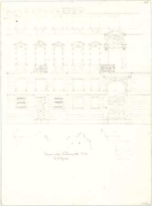 Zocher, Ernst; Venedig (Italien); Palazzo nella Fondamento Rielo - Teilansicht, Details