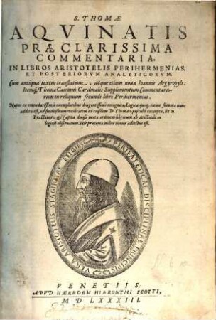 Commentaria super Aristotelis libros Perihermenias et posteriorum Analyt.