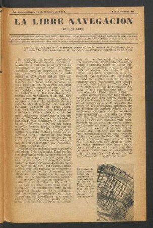 "La Libre Navegación de los Ríos"