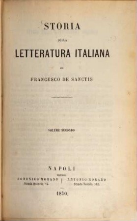 Storia della letteratura italiana, 2