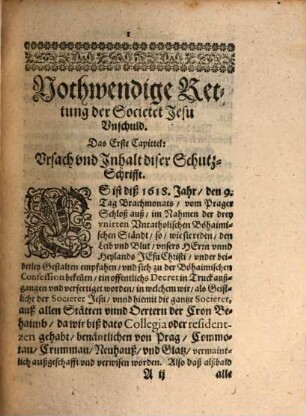 Billige und nothwendige Rettung der Societät Jesu Unschuld ...