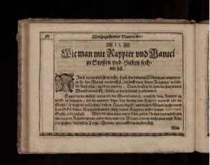II. Wie man mit Rappier vnd Mantel in Stoffen vnd Hieben fechten soll.