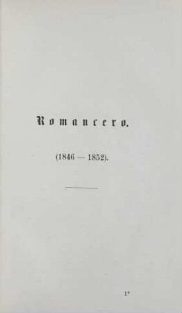 Romancero : (1846-1852)