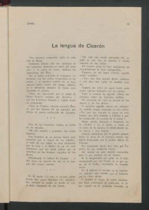 La lengua de Cicerón