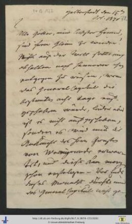 Brief (NL 7/IV B 122).