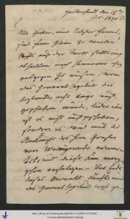 Brief (NL 7/IV B 122).