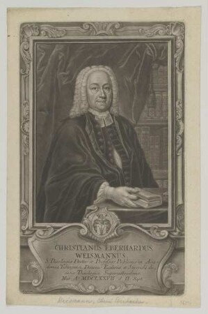 Bildnis des Christianus Eberhardus Weismannus