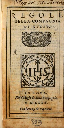 Regole della compagnia di Gesu