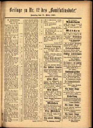 Zweite Ausgabe vom Sonntag, den 21. März 1897.