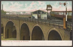 Ansichtskarte "Das Gleisdreieck der Hochbahn", koloriert