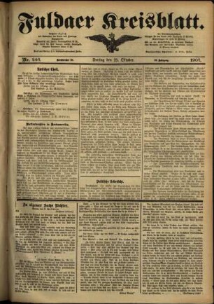 Ausgabe vom Freitag, den 25. Oktober 1907.