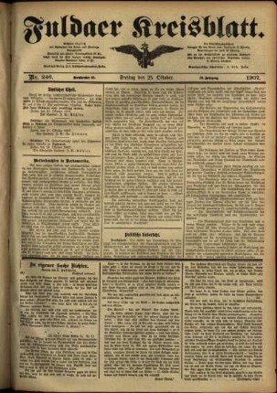 Ausgabe vom Freitag, den 25. Oktober 1907.
