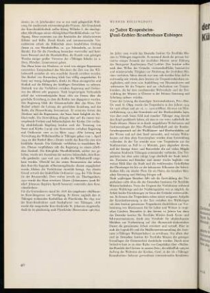 40-47, 50 Jahre Tropenheim - Paul-Lechler-Krankenhaus Tübingen