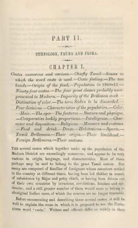 Part II. Ethnology, fauna and flora