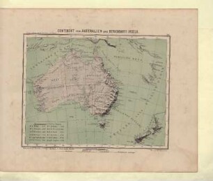 Continent von Australien und benachbarte Inseln