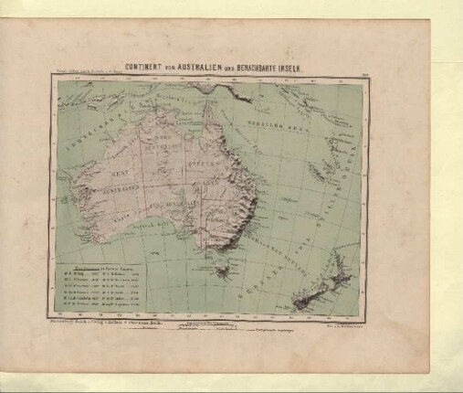 Continent von Australien und benachbarte Inseln