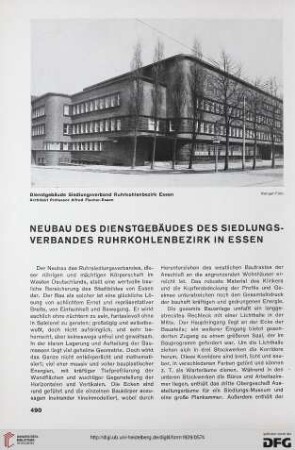 4: Neubau des Dienstgebäudes des Siedlungsverbandes Ruhrkohlenbezirk in Essen