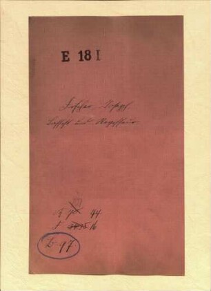 Personalunterlagen des Sängers und Regisseurs Joseph Fischer aus Frankfurt