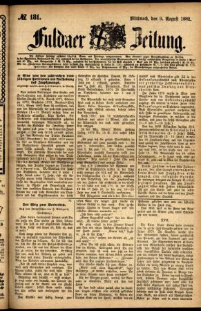 Ausgabe vom Mittwoch, den 09. August 1882.