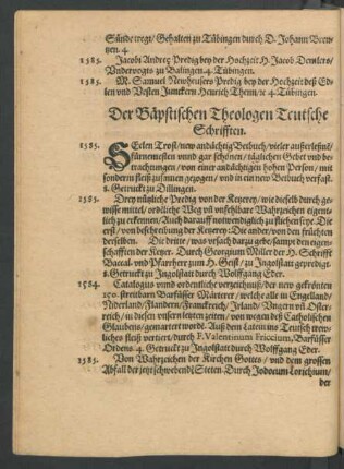Der Bäpstischen Theologen Teutsche Schrifften.
