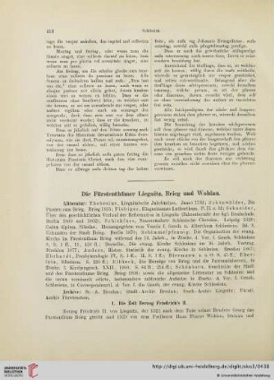 Die Fürstenthümer Liegnitz, Brieg und Wohlau