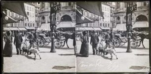 Paris. Straßenszene an der Ecke Boulevard Haussmann/Rue Auber