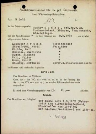 Siegel, Gustav