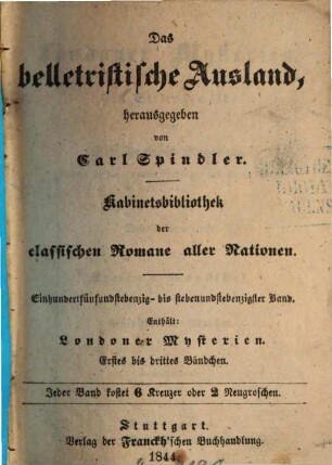 Londoner Mysterien : ein Sittengemälde, 1/3