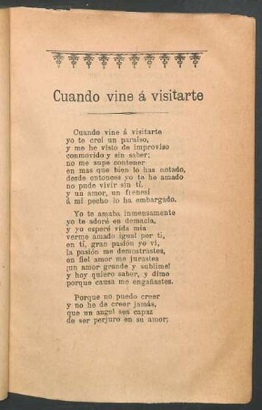 Cuando vine a visitarte