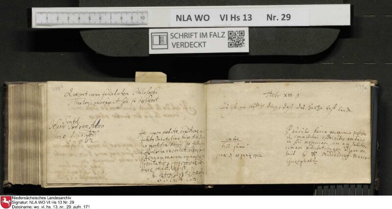Stammbuch des Gottfried Crusius (Cruse) aus Stendal