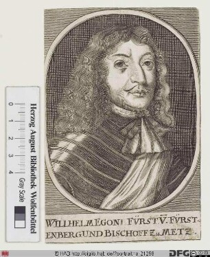 Bildnis Wilhelm Egon (Graf, 1664 Fürst zu Fürstenberg-Heiligenberg), 1683-1704 Fürstbischof von Strassburg
