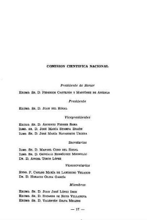 17-18, Comision cientifica nacional