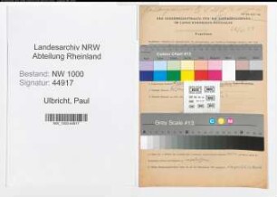 Entnazifizierung Paul Ulbricht, geb. 19.10.1896 (Steuerinspektor)