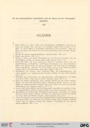 Gläser (No. 1-282)