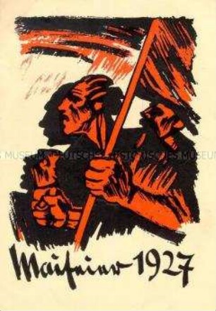 Schmuckblatt zum 1. Mai 1927 (Entwurf für eine Postkarte?)