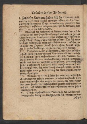 Ursachen bey der Krönung.