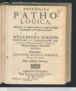 Problemata Pathologica